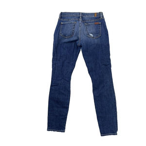 7 For All Mankind The Ankle Skinny Jeans SIze 26 Blue Distressed 28" Inseam S11
